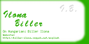 ilona biller business card